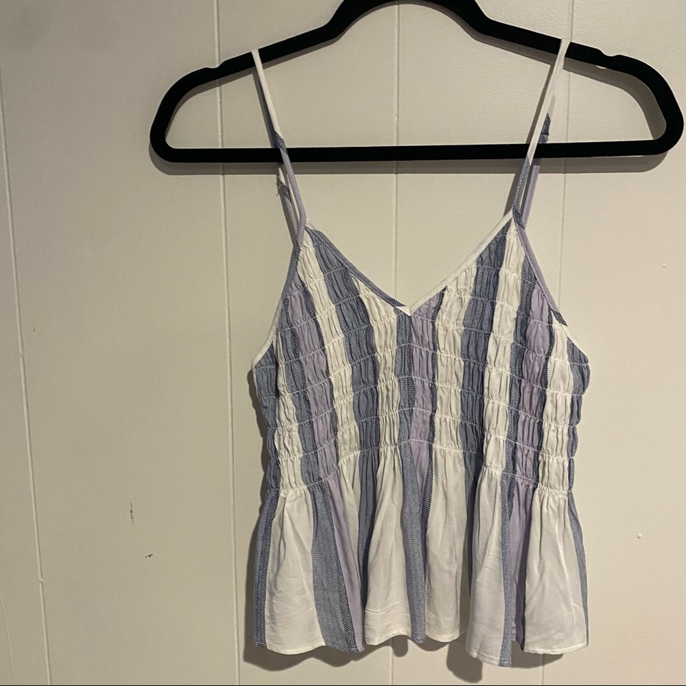 Ocean drive size large smocked striped top